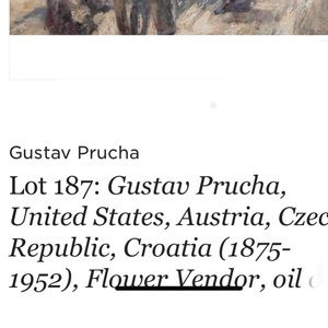Gastav Prucha  (1875 - 1952 ) Oil on Canvas